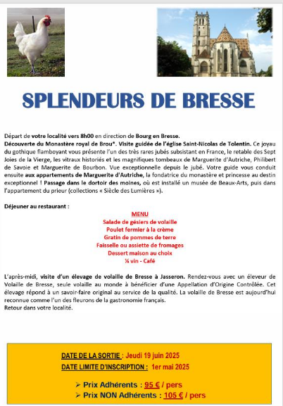 flyer splendeur de la bresse