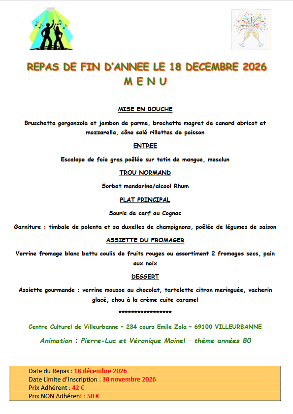 repas fin année 2026 capture écran
